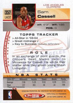 2005-06 Topps Total #357 Sam Cassell Back
