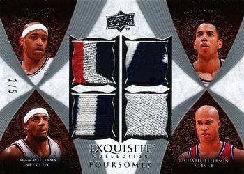 2007-08 Upper Deck Exquisite Collection - Foursome Patches #EF-HCJW Vince Carter / Richard Jefferson / Devin Harris / Sean Williams Front
