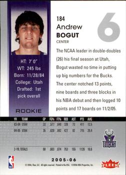 2005-06 Hoops #184 Andrew Bogut Back