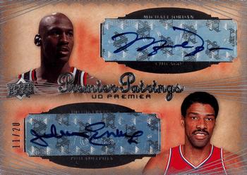 2007-08 Upper Deck Premier - Pairings Autographs #PP-JE Michael Jordan / Julius Erving Front