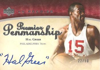 2007-08 Upper Deck Premier - Penmanship Autographs #PEN-HG Hal Greer Front