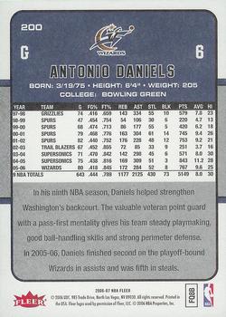 2006-07 Fleer #200 Antonio Daniels Back