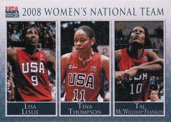 2008 Rittenhouse WNBA - Women's National Team #USAB8 Lisa Leslie / Tina Thompson / Taj McWilliams-Franklin Front