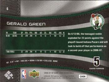 2006-07 SP Game Used #6 Gerald Green Back