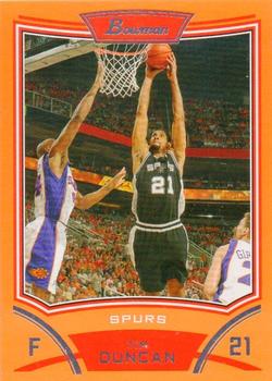 2008-09 Bowman - Orange #21 Tim Duncan Front