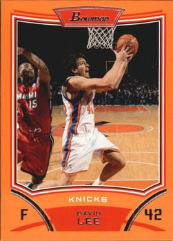 2008-09 Bowman - Orange #42 David Lee Front