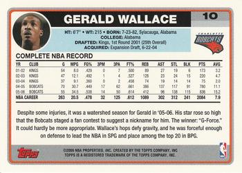 2006-07 Topps #10 Gerald Wallace Back