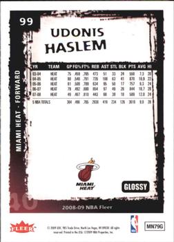 2008-09 Fleer - Glossy #99 Udonis Haslem Back