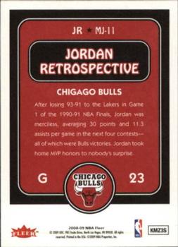 2008-09 Fleer - Michael Jordan Retrospective #MJ-11 Michael Jordan Back