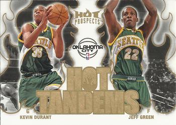 2008-09 Fleer Hot Prospects - Hot Tandems #HT-18 Kevin Durant / Jeff Green Front