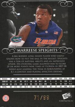 2008-09 Press Pass Legends - Gold #5 Marreese Speights Back