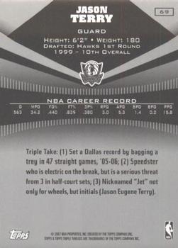 2006-07 Topps Triple Threads #69 Jason Terry Back
