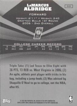 2006-07 Topps Triple Threads #90 LaMarcus Aldridge Back