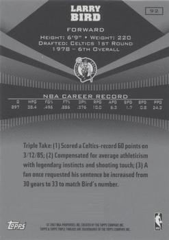 2006-07 Topps Triple Threads #92 Larry Bird Back