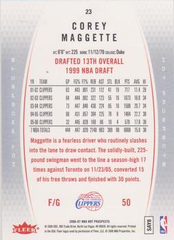 2006-07 Fleer Hot Prospects #23 Corey Maggette Back