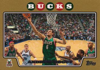 2008-09 Topps - Gold Border #6 Andrew Bogut Front