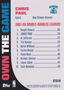 2008-09 Topps - Own the Game #OTG18 Chris Paul Back