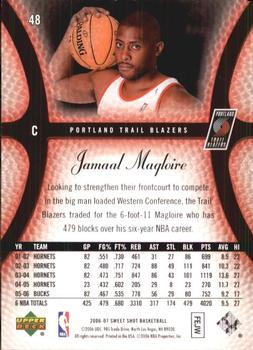 2006-07 Upper Deck Sweet Shot #48 Jamaal Magloire Back