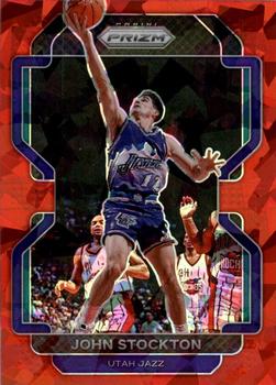 2021-22 Panini Prizm - Red Ice #267 John Stockton Front