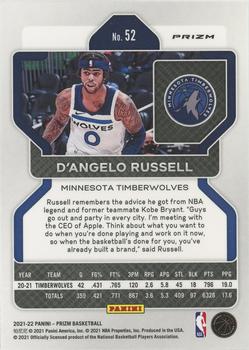 2021-22 Panini Prizm - Red White and Blue #52 D'Angelo Russell Back