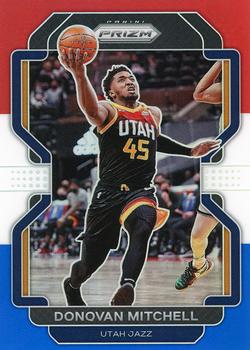 2021-22 Panini Prizm - Red White and Blue #72 Donovan Mitchell Front