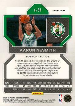 2021-22 Panini Prizm - Red White and Blue #94 Aaron Nesmith Back