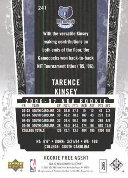 2006-07 Upper Deck Ultimate Collection #241 Tarence Kinsey Back