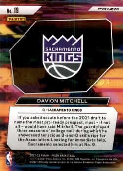 2021-22 Panini Prizm - Instant Impact Prizms Silver #19 Davion Mitchell Back