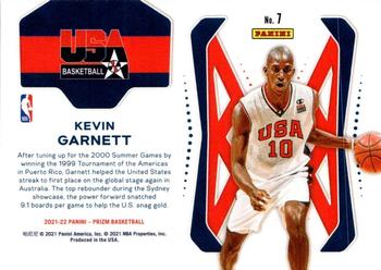 2021-22 Panini Prizm - USA Basketball #7 Kevin Garnett Back