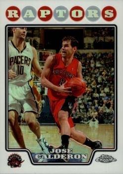 2008-09 Topps Chrome - Refractors #28 Jose Calderon Front