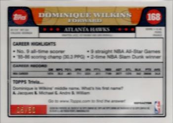 2008-09 Topps Chrome - Refractors Gold #168 Dominique Wilkins Back