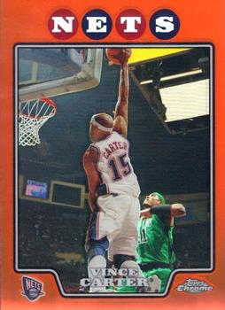 2008-09 Topps Chrome - Refractors Orange #115 Vince Carter Front