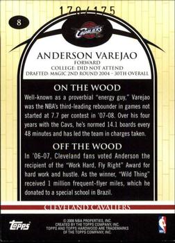 2008-09 Topps Hardwood - Maple #8 Anderson Varejao Back