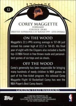 2008-09 Topps Hardwood - Maple #12 Corey Maggette Back