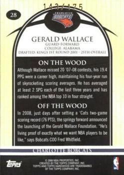 2008-09 Topps Hardwood - Maple #28 Gerald Wallace Back