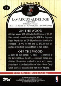 2008-09 Topps Hardwood - Maple #44 LaMarcus Aldridge Back