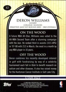 2008-09 Topps Hardwood - Maple #57 Deron Williams Back