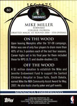2008-09 Topps Hardwood - Maple #80 Mike Miller Back