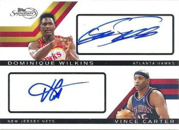 2008-09 Topps Signature - Autographs Dual #TSD-WC Dominique Wilkins / Vince Carter Front