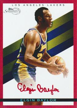 2008-09 Topps Signature - Facsimile Red #TS-EB Elgin Baylor Front