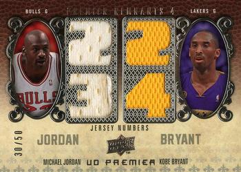2008-09 UD Premier Rare DUAL PATCH #RP2-BD Kobe Bryant Lakers
