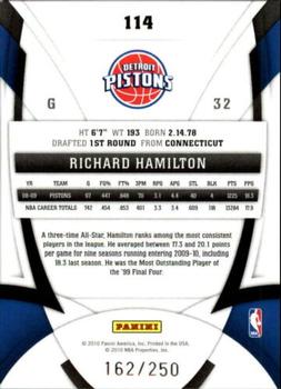 2009-10 Panini Certified - Mirror Red #114 Richard Hamilton Back