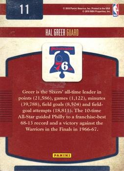 2009-10 Panini Classics - Classic Greats #11 Hal Greer Back