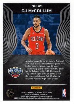 2021-22 Panini Illusions #82 CJ McCollum Back