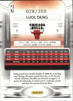 2009-10 Panini Prestige - Bonus Shots Orange #15 Luol Deng Back