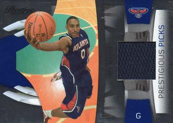 2009-10 Panini Prestige - Prestigious Picks Materials Blue #18 Jeff Teague Front