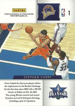 2009-10 Panini Season Update - Rookie Challenge #1 Stephen Curry Back