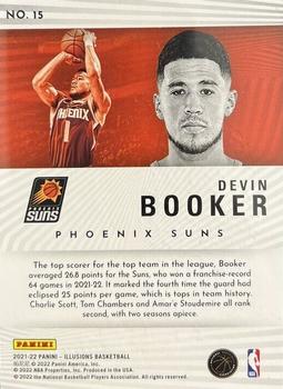 2021-22 Panini Illusions - Intriguing Players Orange #15 Devin Booker Back