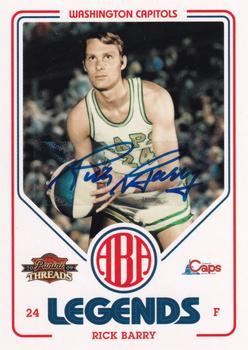 2009-10 Panini Threads - ABA Legends Autographs #2 Rick Barry Front