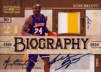 2009-10 Playoff National Treasures - Biography Materials Prime Autographs #1 Kobe Bryant Front